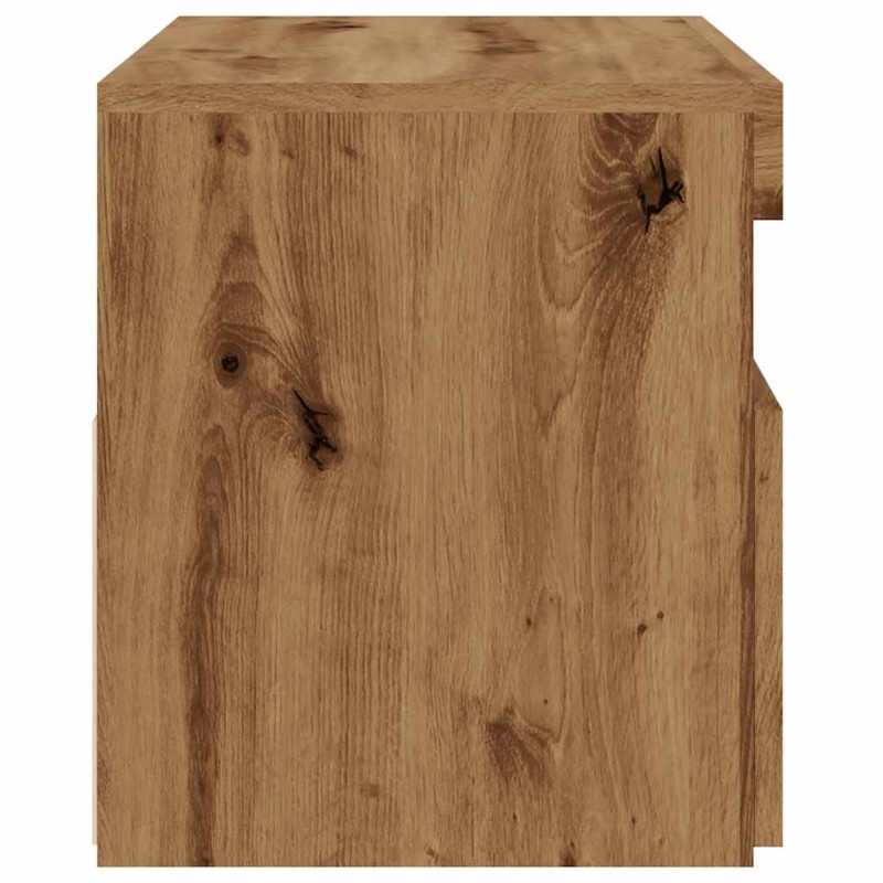Szafka pod TV z oświetleniem LED, dąb artisan, 75x35x40 cm