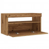 Szafka pod TV z oświetleniem LED, dąb artisan, 75x35x40 cm
