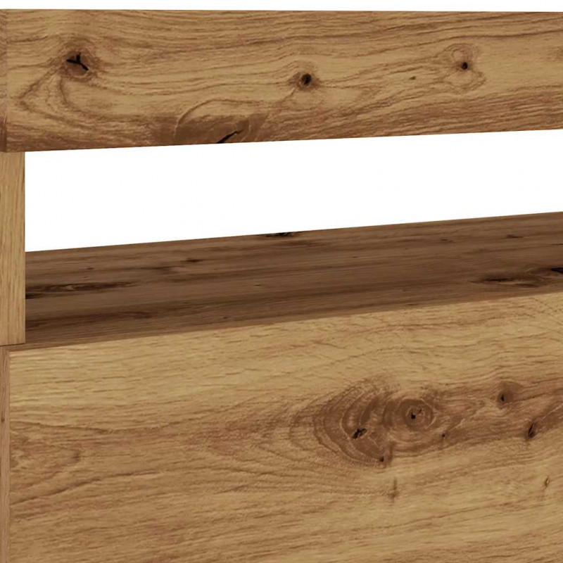 Szafka pod TV z oświetleniem LED, dąb artisan, 75x35x40 cm