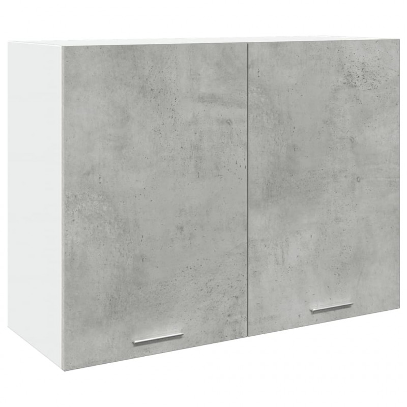 Szafka wisząca, szarość betonu, 80x31x60 cm, płyta wiórowa