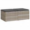 2-cz sofa ogrodowa z poduszkami, jasnoszary, rattan PE i akacja