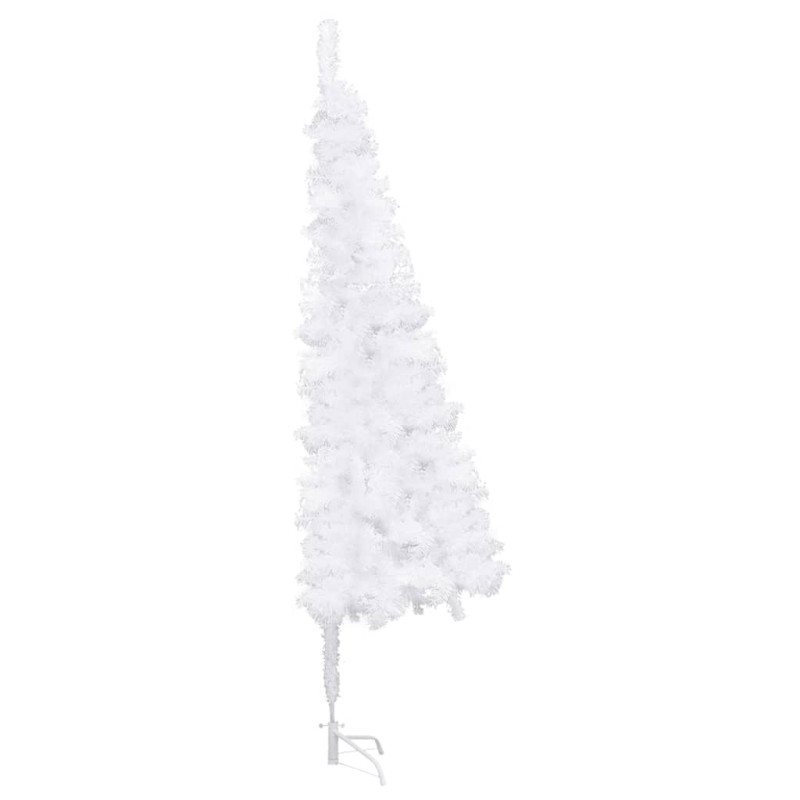 Sztuczna choinka narożna, biała, 180 cm, PVC