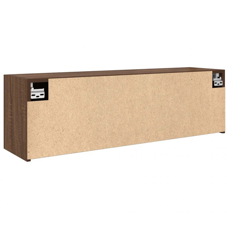 Wisząca szafka łazienkowa, brązowy dąb, 100x25x30 cm