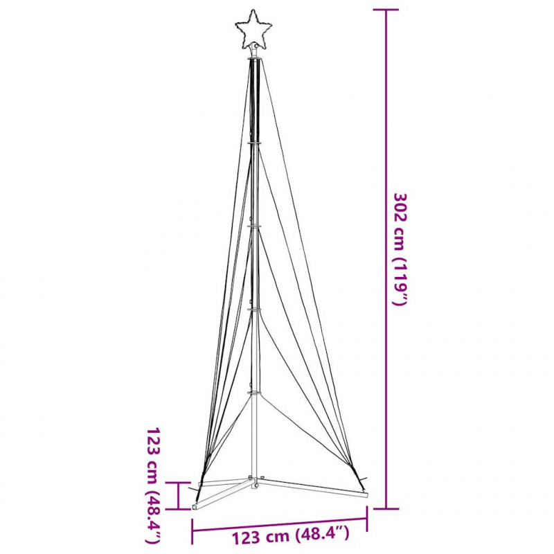 Lampki choinkowe, 525 zimnych białych LED, 302 cm