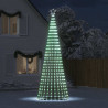 Stożkowa choinka z lampek, 1028 zimnych białych LED, 403 cm