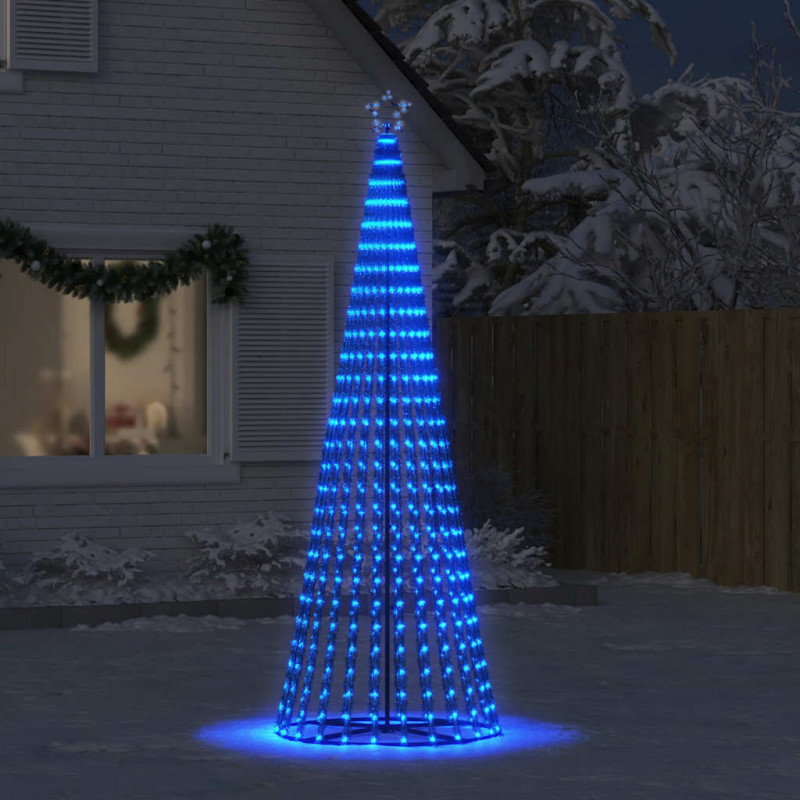Stożkowa choinka z lampek, 475 niebieskich LED, 247 cm