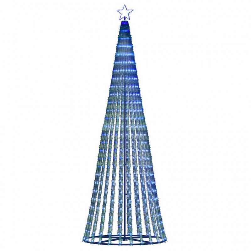 Stożkowa choinka z lampek, 475 niebieskich LED, 247 cm