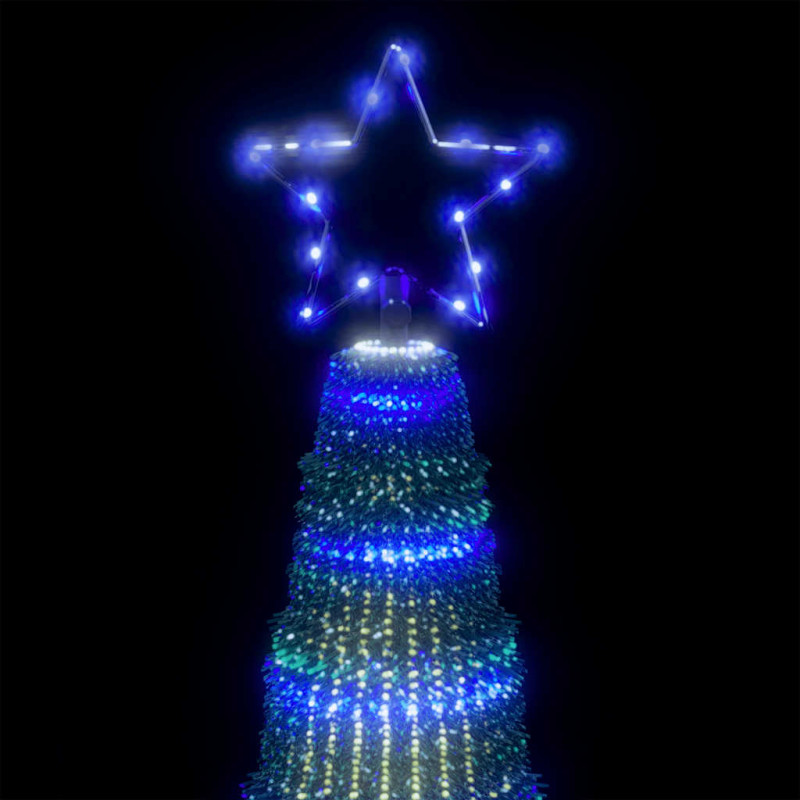 Stożkowa choinka z lampek, 475 niebieskich LED, 247 cm