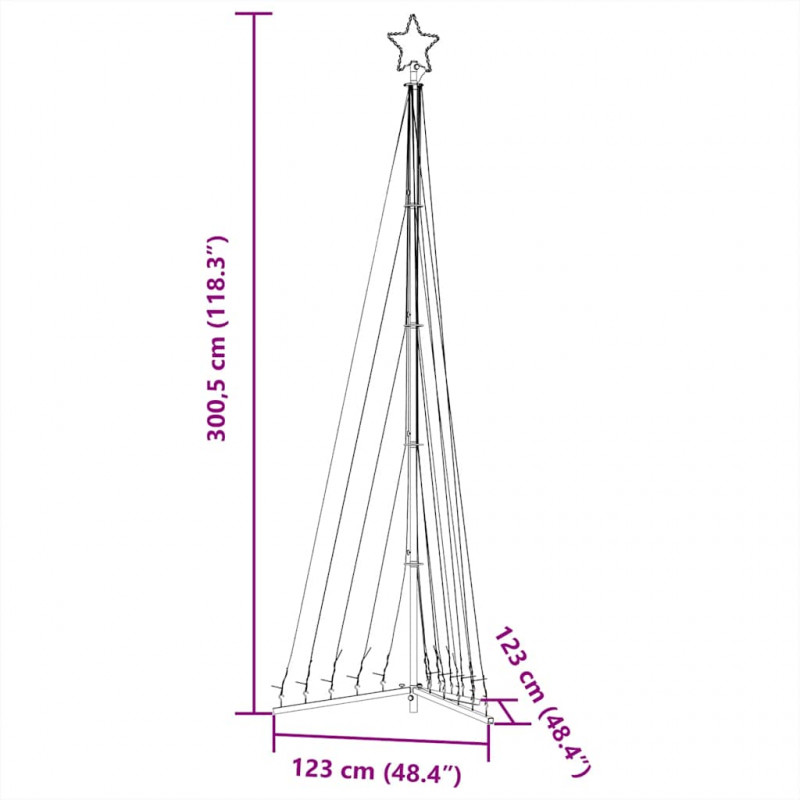 Lampki choinkowe, 495 ciepłych białych LED, 300,5 cm
