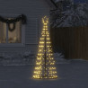 Stożkowa choinka z lampek, 200 ciepłych białych LED, 182 cm