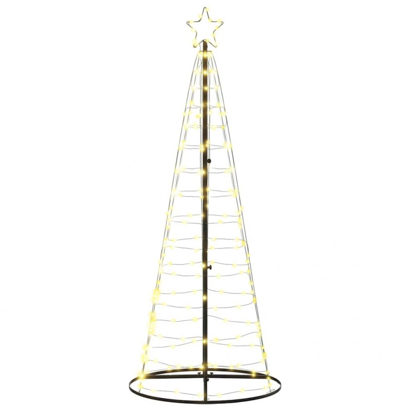 Stożkowa choinka z lampek, 200 ciepłych białych LED, 182 cm