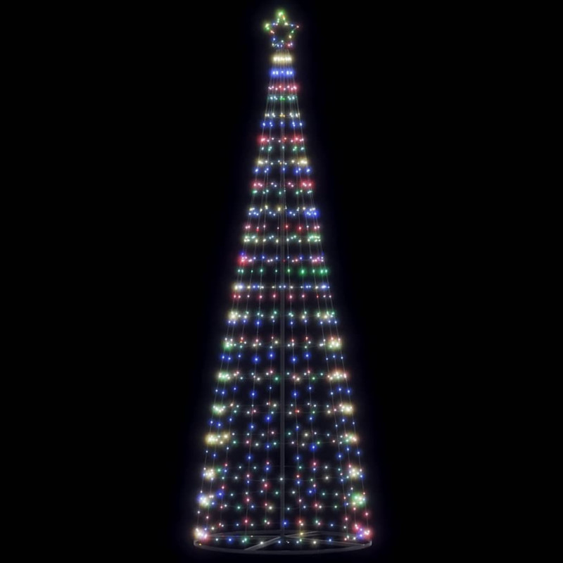 Stożkowa choinka z lampek, 550 kolorowych LED, 304 cm