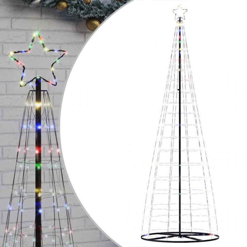 Stożkowa choinka z lampek, 550 kolorowych LED, 304 cm