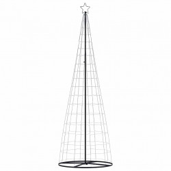 Stożkowa choinka z lampek, 550 kolorowych LED, 304 cm