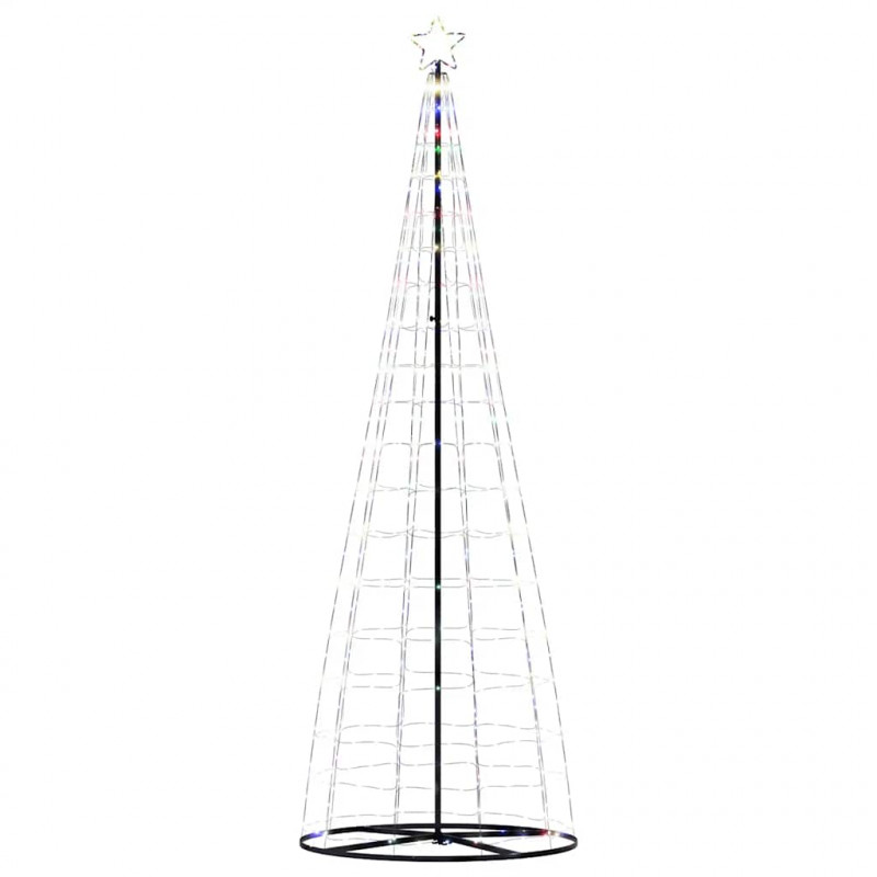 Stożkowa choinka z lampek, 550 kolorowych LED, 304 cm