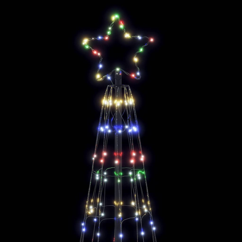 Stożkowa choinka z lampek, 550 kolorowych LED, 304 cm