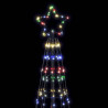 Stożkowa choinka z lampek, 550 kolorowych LED, 304 cm