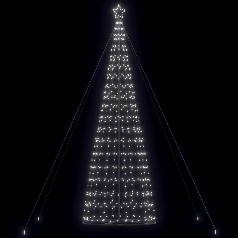 Stożkowa choinka z lampek, 1534 zimnych białych LED, 503 cm