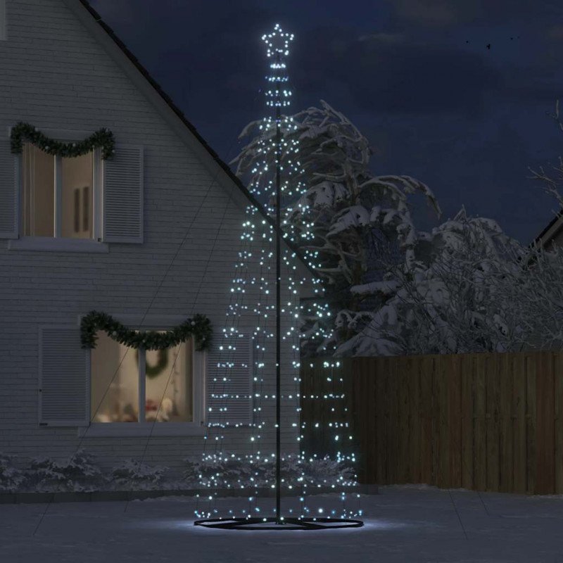 Stożkowa choinka z lampek, 1534 zimnych białych LED, 503 cm