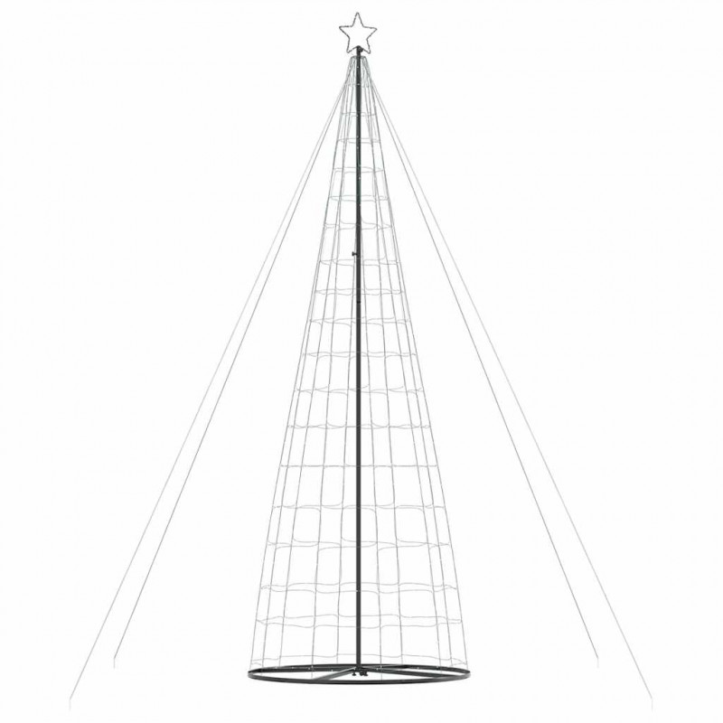 Stożkowa choinka z lampek, 1534 zimnych białych LED, 503 cm