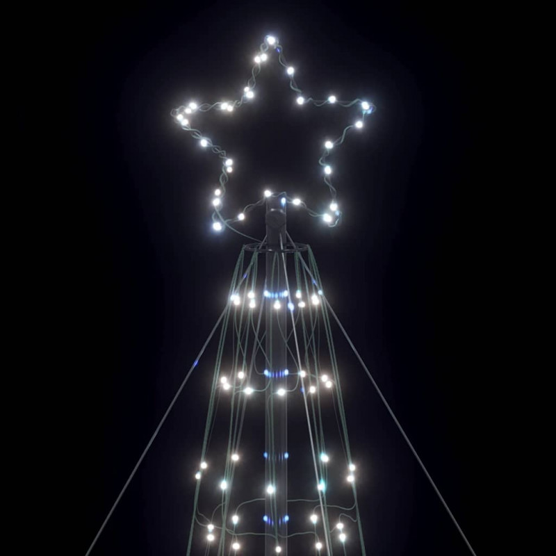 Stożkowa choinka z lampek, 1534 zimnych białych LED, 503 cm