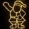 Lampki świąteczne sylwetka świętego mikołaja, 2 szt., 35 LED