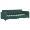 Sofa rozsuwana z szufladami, ciemnozielona, 80x200 cm, aksamit