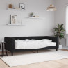 Sofa z materacem do spania, czarna, 90x200 cm, aksamit