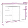 Szafka, 100x35x74 cm, lite drewno sosnowe