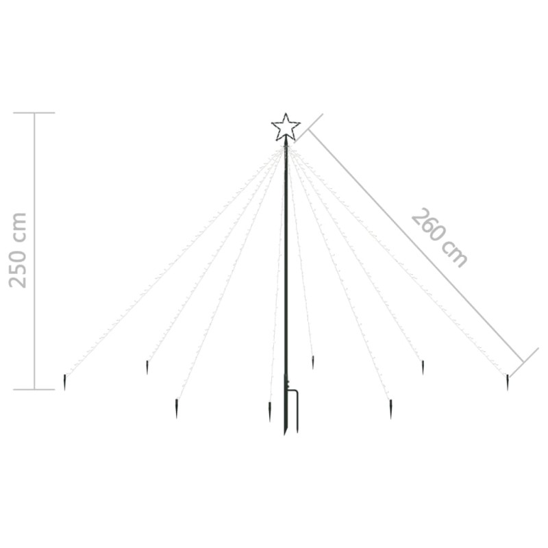 Choinka z lampek, wewn./zewn., 400 niebieskich diod LED, 2,5 m