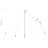 Choinka z lampek, wewn./zewn., 400 niebieskich diod LED, 2,5 m