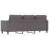 3-osobowa sofa, szara, 180 cm, sztuczna skóra