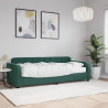 Sofa z materacem do spania, ciemnozielona, 80x200 cm, aksamit