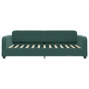 Sofa z materacem do spania, ciemnozielona, 80x200 cm, aksamit