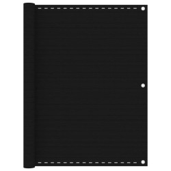 Parawan balkonowy, czarny, 120x300 cm, HDPE