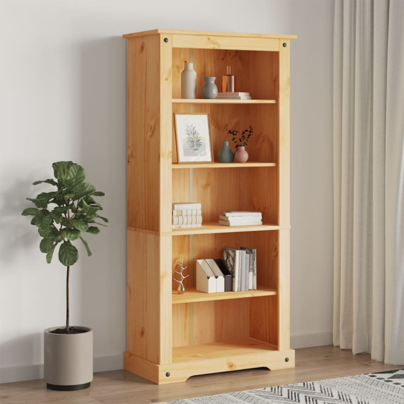 Biblioteczka w meksykańskim stylu Corona, sosna, 81x40x170 cm