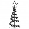 Stożkowa choinka z lampek z bombkami, 80 LED, 120 cm