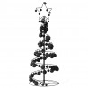 Stożkowa choinka z lampek z bombkami, 80 LED, 120 cm
