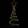 Stożkowa choinka z lampek z bombkami, 80 LED, 120 cm