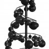 Stożkowa choinka z lampek z bombkami, 80 LED, 120 cm