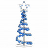Stożkowa choinka z lampek z bombkami, 80 LED, 120 cm