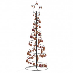 Stożkowa choinka z lampek z bombkami, 100 LED, 150 cm