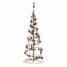 Stożkowa choinka z lampek z bombkami, 100 LED, 150 cm