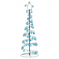 Stożkowa choinka z lampek z bombkami, 100 LED, 150 cm