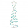 Stożkowa choinka z lampek z bombkami, 100 LED, 150 cm