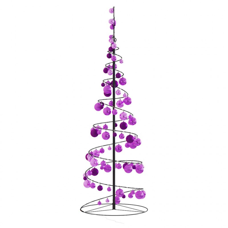 Stożkowa choinka z lampek z bombkami, 100 LED, 150 cm