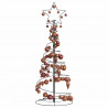 Stożkowa choinka z lampek z bombkami, 80 LED, 120 cm