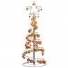 Stożkowa choinka z lampek z bombkami, 80 LED, 120 cm