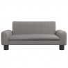 Sofa dla dzieci, szara, 70x45x30 cm, sztuczna skóra