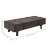 Stolik kawowy w stylu vintage z litego drewna, 120x55x35 cm